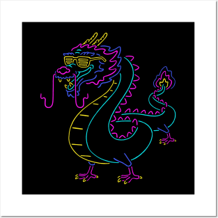 The Neon Dragon Posters and Art